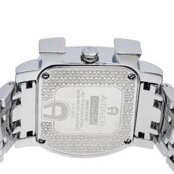 Aigner Purple Mother of Pearl Moon and Star Stainless Steel Genua Due A31600 Women's Wristwatch 31 mm