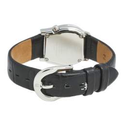 Pre Owned Aigner Mother of Pearl Stainless Steel Diamond Leather Verona A01200 Women's Wristwatch 25 mm