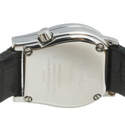 Pre Owned Aigner Mother of Pearl Stainless Steel Diamond Leather Verona A01200 Women's Wristwatch 25 mm