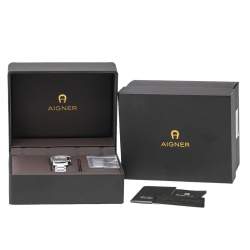 Pre Owned Aigner Mother of Pearl Stainless Steel Genua Due A31600 Women's Wristwatch 31 mm