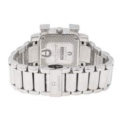 Pre Owned Aigner Mother of Pearl Stainless Steel Genua Due A31600 Women's Wristwatch 31 mm