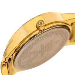 Pre Owned Aigner Mother of Pearl Gold Plated Stainless Steel Cortina A26300 Women's Wristwatch 36 mm