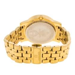 Pre Owned Aigner Mother of Pearl Gold Plated Stainless Steel Cortina A26300 Women's Wristwatch 36 mm