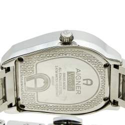 Pre Owned Aigner Silver Stainless Steel Verona A48100 Women's Wristwatch 33 mm