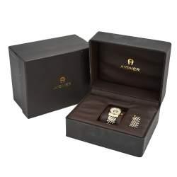 Pre Owned ساعة يد نسائية ايغنر مورانو A35200 ستانلس ستيل لونين بيضاء 32 مم