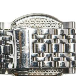 Pre Owned Aigner Mother Of Pearl Stainless Steel Genua Due A31600 Women's Wristwatch 31 mm