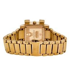 Pre Owned Aigner Mother of Pearl Rose Gold Plated Stainless Steel Genua Due A31600 Women's Wristwatch 31 mm