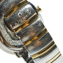 Pre Owned Aigner Mother of Pearl Two Tone Stainless Steel Messina A40200 Women's Wristwatch 29 mm