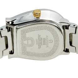 Pre Owned Aigner Mother of Pearl Two Tone Stainless Steel Messina A40200 Women's Wristwatch 29 mm