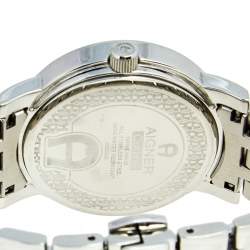Pre Owned Aigner Silver Stainless Steel Cortina A26300 Women's Wristwatch 35 mm