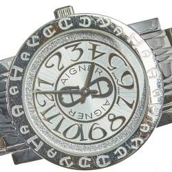 Pre Owned Aigner Silver Stainless Steel Cortina A26300 Women's Wristwatch 35 mm