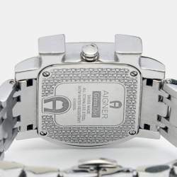 Pre Owned Aigner Silver Stainless Steel Genua Due A31600 Women's Wristwatch 31 mm