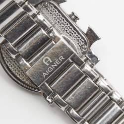 Pre Owned Aigner Mother of Pearl Stainless Steel Genua Due A31600 Women's Wristwatch 31 mm