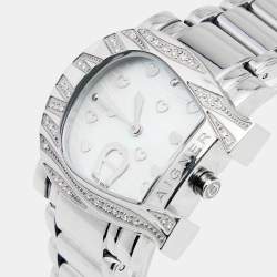 Pre Owned Aigner Mother of Pearl Stainless Steel Genua Due A31600 Women's Wristwatch 31 mm