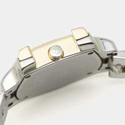 Pre Owned Aigner Mother of Pearl Two Tone Stainless Steel Cesena A132200 Women's 32 mm