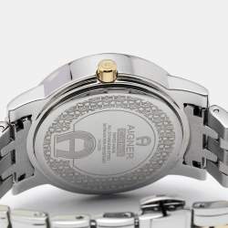 Pre Owned Aigner Mother of Pearl Two Tone Stainless Steel Cortina A26300 Women's Wristwatch 36 mm