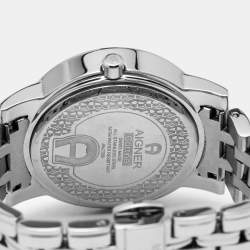 Pre Owned Aigner Mother of Pearl Stainless Steel Cortina A26300 Women's Wristwatch 36 mm