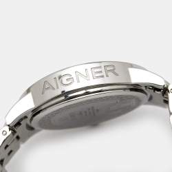 Pre Owned Aigner Mother of Pearl Stainless Steel Cortina A26300 Women's Wristwatch 36 mm