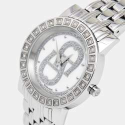 Pre Owned Aigner Mother of Pearl Stainless Steel Cortina A26300 Women's Wristwatch 36 mm