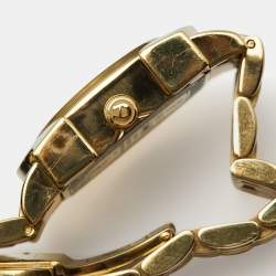 Pre Owned Aigner White Gold Plated Stainless Steel Genua Due A31600 Women's Wristwatch 34 mm