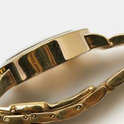 Pre Owned Aigner White Gold Plated Stainless Steel Genua Due A31600 Women's Wristwatch 34 mm