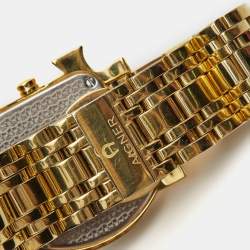 Pre Owned Aigner White Gold Plated Stainless Steel Genua Due A31600 Women's Wristwatch 34 mm