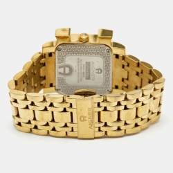 Pre Owned Aigner White Gold Plated Stainless Steel Genua Due A31600 Women's Wristwatch 34 mm