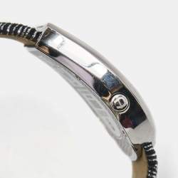 Pre Owned Aigner Mother of Pearl Stainless Steel Leather Venezia A39200 Women's Wristwatch 36 mm