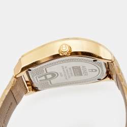 Pre Owned Aigner Gold Plated Stainless Steel Leather Verona A48000 Women's Wristwatch 39 mm