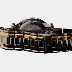 Pre Owned Aigner Silver Two Tone Stainless Steel Bologna A55200 Women's Wristwatch 36 mm