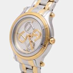 Pre Owned Aigner Silver Two Tone Stainless Steel Bologna A55200 Women's Wristwatch 36 mm