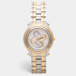 Pre Owned Aigner Silver Two Tone Stainless Steel Bologna A55200 Women's Wristwatch 36 mm