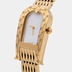 Aigner Mother of Pearl Gold Plated Stainless Steel Diamond Olbia A29000 Women's Wristwatch 21 mm