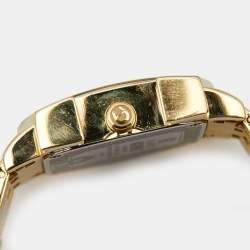 Pre Owned Aigner White Gold Plated Stainless Steel Genua Due A31600 Women's Wristwatch 34 mm