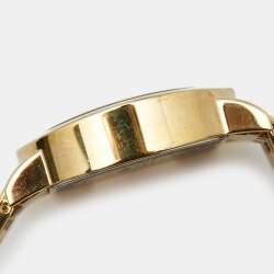 Pre Owned Aigner White Gold Plated Stainless Steel Genua Due A31600 Women's Wristwatch 34 mm