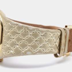 Aigner Cream Gold Plated Stainless Steel Diamond Ravello Due A21000 Women's Wristwatch 43 mm