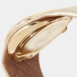 Aigner Cream Gold Plated Stainless Steel Diamond Ravello Due A21000 Women's Wristwatch 43 mm