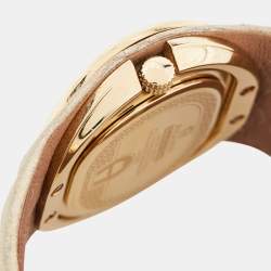 Aigner Cream Gold Plated Stainless Steel Diamond Ravello Due A21000 Women's Wristwatch 43 mm