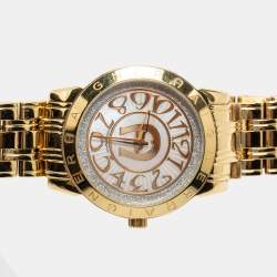 Aigner Mother of Pearl Gold Plated Stainless Steel Cortina A23600 Women's Wristwatch 36 mm