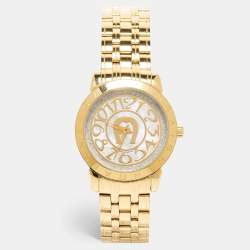 Aigner Mother of Pearl Gold Plated Stainless Steel Cortina A23600 Women's Wristwatch 36 mm