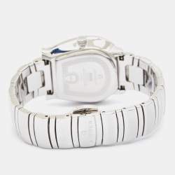 Pre Owned Aigner White Stainless Steel Messina A40200 Women's Wristwatch 29 mm