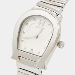 Pre Owned Aigner White Stainless Steel Messina A40200 Women's Wristwatch 29 mm