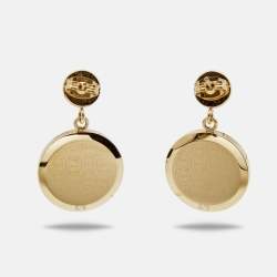 Pre Owned Aigner Mother of Pearl Gold-Plated Stainless Steel Cortina Earring Necklace Set A26300 Women's Wristwatch 36 mm