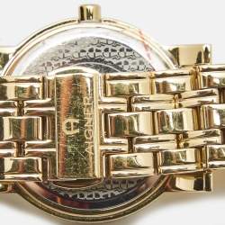 Pre Owned Aigner Mother of Pearl Gold-Plated Stainless Steel Cortina Earring Necklace Set A26300 Women's Wristwatch 36 mm