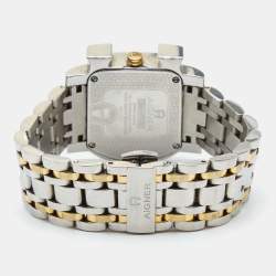 Pre Owned Aigner Mother of Pearl Two Tone Stainless Steel Genua Due A31600 Women's Wristwatch 31 mm
