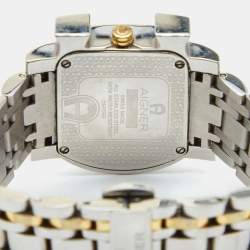 Pre Owned Aigner Mother of Pearl Two Tone Stainless Steel Genua Due A31600 Women's Wristwatch 31 mm