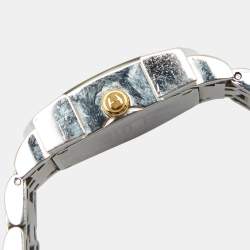 Pre Owned Aigner Mother of Pearl Two Tone Stainless Steel Genua Due A31600 Women's Wristwatch 31 mm