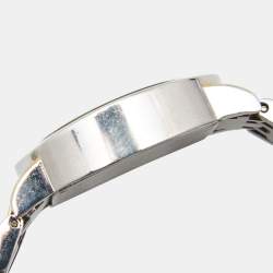 Pre Owned Aigner Mother of Pearl Two Tone Stainless Steel Genua Due A31600 Women's Wristwatch 31 mm