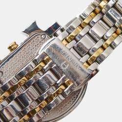 Pre Owned Aigner Mother of Pearl Two Tone Stainless Steel Genua Due A31600 Women's Wristwatch 31 mm