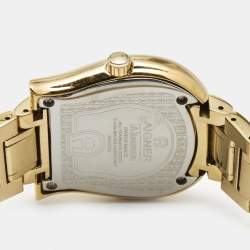 Pre Owned Aigner Mother of Pearl Gold Plated Stainless Steel Altamura A56000 Women's Wristwatch 34 mm
